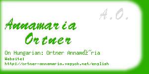 annamaria ortner business card